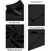 imageCOOFANDY Mens Turtleneck Sweater Slim Fit Lightweight Basic Ribbed Sweaters01black