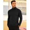 imageCOOFANDY Mens Turtleneck Sweater Slim Fit Lightweight Basic Ribbed Sweaters01black