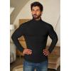 imageCOOFANDY Mens Turtleneck Sweater Slim Fit Lightweight Basic Ribbed Sweaters01black