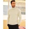 imageCOOFANDY Mens Turtleneck Sweater Slim Fit Lightweight Basic Ribbed SweatersBeige