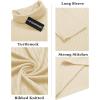 imageCOOFANDY Mens Turtleneck Sweater Slim Fit Lightweight Basic Ribbed SweatersBeige