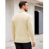 imageCOOFANDY Mens Turtleneck Sweater Slim Fit Lightweight Basic Ribbed SweatersBeige