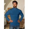 imageCOOFANDY Mens Turtleneck Sweater Slim Fit Lightweight Basic Ribbed SweatersBlue