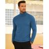 imageCOOFANDY Mens Turtleneck Sweater Slim Fit Lightweight Basic Ribbed SweatersBlue