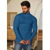 imageCOOFANDY Mens Turtleneck Sweater Slim Fit Lightweight Basic Ribbed SweatersBlue