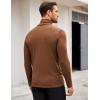 imageCOOFANDY Mens Turtleneck Sweater Slim Fit Lightweight Basic Ribbed SweatersBrown