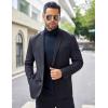 imageCOOFANDY Mens Turtleneck Sweater Slim Fit Lightweight Basic Ribbed SweatersDark Blue
