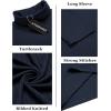 imageCOOFANDY Mens Turtleneck Sweater Slim Fit Lightweight Basic Ribbed SweatersDark Blue