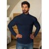 imageCOOFANDY Mens Turtleneck Sweater Slim Fit Lightweight Basic Ribbed SweatersDark Blue