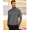 imageCOOFANDY Mens Turtleneck Sweater Slim Fit Lightweight Basic Ribbed SweatersDark Grey