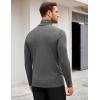 imageCOOFANDY Mens Turtleneck Sweater Slim Fit Lightweight Basic Ribbed SweatersDark Grey