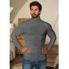 imageCOOFANDY Mens Turtleneck Sweater Slim Fit Lightweight Basic Ribbed SweatersDark Grey
