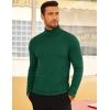 imageCOOFANDY Mens Turtleneck Sweater Slim Fit Lightweight Basic Ribbed SweatersGreen