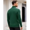 imageCOOFANDY Mens Turtleneck Sweater Slim Fit Lightweight Basic Ribbed SweatersGreen
