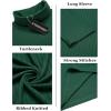 imageCOOFANDY Mens Turtleneck Sweater Slim Fit Lightweight Basic Ribbed SweatersGreen
