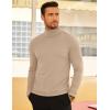 imageCOOFANDY Mens Turtleneck Sweater Slim Fit Lightweight Basic Ribbed SweatersKhaki