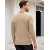 imageCOOFANDY Mens Turtleneck Sweater Slim Fit Lightweight Basic Ribbed SweatersKhaki
