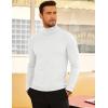 imageCOOFANDY Mens Turtleneck Sweater Slim Fit Lightweight Basic Ribbed SweatersWhite