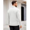 imageCOOFANDY Mens Turtleneck Sweater Slim Fit Lightweight Basic Ribbed SweatersWhite