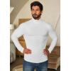 imageCOOFANDY Mens Turtleneck Sweater Slim Fit Lightweight Basic Ribbed SweatersWhite