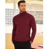 imageCOOFANDY Mens Turtleneck Sweater Slim Fit Lightweight Basic Ribbed SweatersWine Red