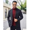 imageCOOFANDY Mens Turtleneck Sweater Slim Fit Lightweight Basic Ribbed SweatersWine Red