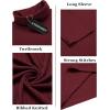 imageCOOFANDY Mens Turtleneck Sweater Slim Fit Lightweight Basic Ribbed SweatersWine Red