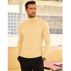 imageCOOFANDY Mens Turtleneck Sweater Slim Fit Lightweight Basic Ribbed SweatersYellow