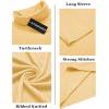 imageCOOFANDY Mens Turtleneck Sweater Slim Fit Lightweight Basic Ribbed SweatersYellow