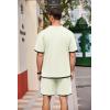 imageCOOFANDY Mens Waffle Shirt and Shorts Set 2 Piece Outfits Casual Summer Tracksuits Set with PocketsBeige