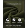 imageCOOFANDY Mens White Solid Casual Short Sleeve Band Collar Henley Shirt with PocketArmy Green