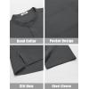 imageCOOFANDY Mens White Solid Casual Short Sleeve Band Collar Henley Shirt with PocketDark Grey