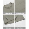 imageCOOFANDY Mens White Solid Casual Short Sleeve Band Collar Henley Shirt with PocketLight Grey