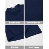 imageCOOFANDY Mens White Solid Casual Short Sleeve Band Collar Henley Shirt with PocketNavy Blue