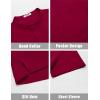 imageCOOFANDY Mens White Solid Casual Short Sleeve Band Collar Henley Shirt with PocketRed