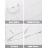 imageCOOFANDY Mens White Solid Casual Short Sleeve Band Collar Henley Shirt with PocketWhite