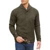 imageCOOFANDY Men Dress Sweater Shawl Collar Sweatshirt Fashion Light Fleece Sweatshirt Dark BlueDark Green