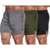 imageCOOFANDY Mens 2 Pack Gym Workout Shorts Quick Dry Athletic Shorts 5 Inch Lightweight Sports Running Shorts with Pockets3 Pack BlackDark GrayArmy Green