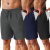 imageCOOFANDY Mens 2 Pack Workout Gym Shorts 7 Inch  5 Inch Athletic Shorts Lightweight Casual Jogger Short with Zipper Pockets3 Packnavy BlueDark GreyBlack