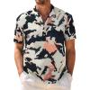 Abstract Camouflage - Dark Blue Orange Apricot