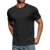 imageCOOFANDY Mens Cotton Pocket Tee Shirts Soft Crew Neck Stretch T Shirt Plain Casual Short Sleeve Summer Basic Tops1 Pack All Black