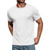 imageCOOFANDY Mens Cotton Pocket Tee Shirts Soft Crew Neck Stretch T Shirt Plain Casual Short Sleeve Summer Basic Tops1 Pack All White