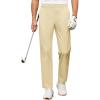 imageCOOFANDY Mens Golf Pants Stretch Work Dress Pants Quick Dry Lightweight Pants Casual Slim Fit Slacks with PocketsLight Khaki