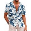 White / Navy Blue Floral