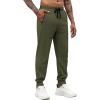 imageCOOFANDY Mens Joggers Drawstring Jogger Sweatpants with Zipper Pockets Lightweight Slim Fit Athletic Track PantsArmy Green