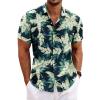 imageCOOFANDY Mens Linen Shirts Short Sleeve Casual Shirts Button Down Shirt for Men Beach Summer Wedding ShirtBluewhite Floral