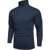 imageCOOFANDY Mens Turtle Neck Shirts High Neck Mock Neck T Shirts Long Sleeve Slim Fit Sweater Casual Thermal PulloverNavy Blue