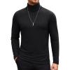 imageCOOFANDY Mens Turtleneck Sweater Slim Fit Lightweight Basic Ribbed Sweaters01black