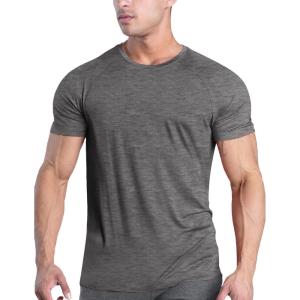 imageCOOFANDY Mens 3 Pack Workout T Shirts Short Sleeve Gym Bodybuilding Muscle Shirt Base Layer Fitness Tee TopsGrey