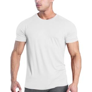 imageCOOFANDY Mens 3 Pack Workout T Shirts Short Sleeve Gym Bodybuilding Muscle Shirt Base Layer Fitness Tee TopsWhite